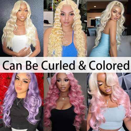 613 Bundles Human Hair Extensions 100g/Bundle 613 Color Real Human Hair Extensions For Women Light Blonde Color Human Hair Bundles 2-3set Can Be Full Head (Straight Hair, 24 Inch)