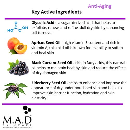 M.A.D Skincare Anti-Aging Youth Transformation Glycolic Mask 2 oz.