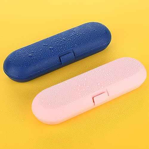 Cosmos Pack of 2 Plastic Travel Case Toothbrush Carrying Case Holder Container Compatible with Oral B Pro and also for Sonicare & Other Toothbrush