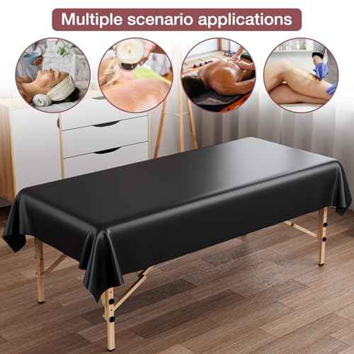 Noverlife 87x51in Massage Table Sheet, Reusable Wax Mat Pad Waterproof Massage Bed Cover Sheet, PVC Waxing Mat for Esthetician Bed Oilproof Waxing Table Sheet Fabric SPA Bed Cover for Beauty, Tattoo