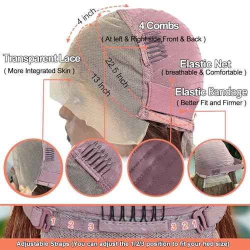 Highlight Lace Front Wigs Human Hair Body Wave 13x4 HD 4/27 Ombre Highlight Lace Front Wig Human Hair Wear and Go Glueless Wig Pre Plucked With Baby Hair 20 Inch HD Lace Frontal Wigs For Black Women