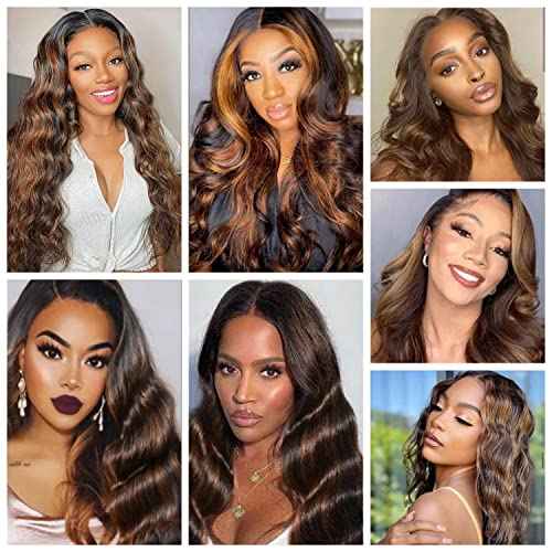 Lovena 10A Ombre Bundles Brazilian Virgin Hair, 1 Bundle, 18 Inch Body Wave, 100% Human Hair Extensions FB30 Color (FB30, 18 Inch)