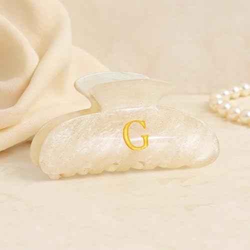 Acrylic Letter Hair Clips for Women Girl - Monogram Hair Claw Alphabet Large Hair Clip, Fashion Glitter Claw Clips Elegant And Durable Hair Accessory Teen Girl Gifts, Letter F