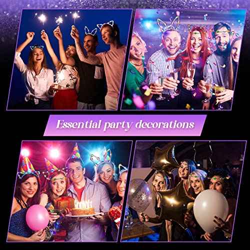 Xinnun 50 Pcs LED Cat Ear Headbands Bulk, Light up Flower Headband Glow Crown Rabbit Ear Head Accessories for Glow in the Dark Party (Cat)