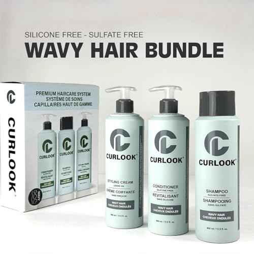 Wavy Hair Bundle | Shampoo, Conditioner & Leave-In Styling Cream Set | Sulfate-Free, Silicone-Free | Pack of 3-400ml (13.5 oz) Each Bottle | Made in Canada