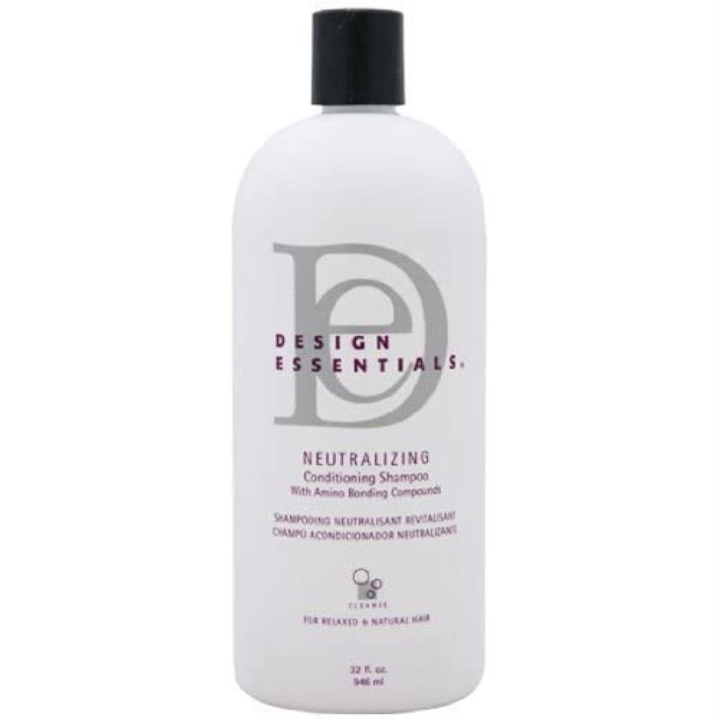 Design Essentials Milk & Honey Neutralizing Conditioning Shampoo – Professional Neutralizing Shampoo with Color Indicator for Relaxed Hair, 32 fl oz