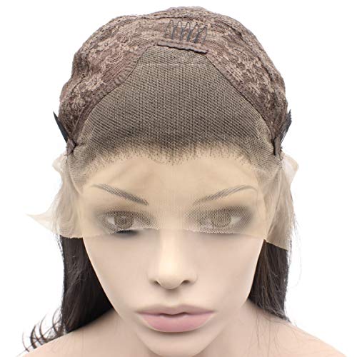 MX angel Long Wavy Ombre Blonde Hand Tied Synthetic Wig Lace Front Heat Resistant Fiber Hair Wig