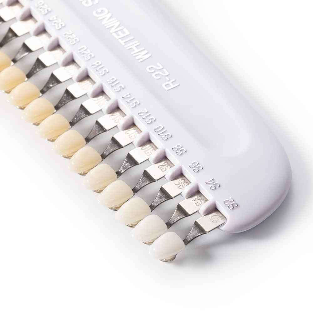 Teeth Whitening Shade Guide Professional 3D R-22 Tooth Whitening Shade Chart with 22 Colors - Tooth Bleaching Shade Chart