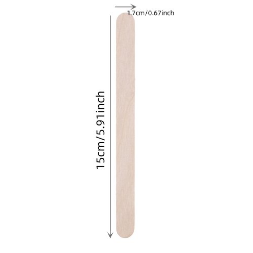 200pcs Wooden Craft Sticks 5.91 Inch Long Natural Wood Popsicle Ice Cream Sticks for DIY Wood Crafts, Jumbo Sticks,Hair Removal and Waxing Supplies,Home Art Projects