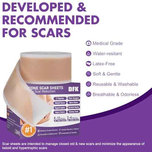 Silicone Scar Sheets, Silicone Scar Tape(1.6"x 79" Roll-2M), Reusable Professional Scar Silicone Strips, Soft Silicone Scar Sheets for Surgical Scars,Keloid,Acne Scars,Burn Scar,C-Section