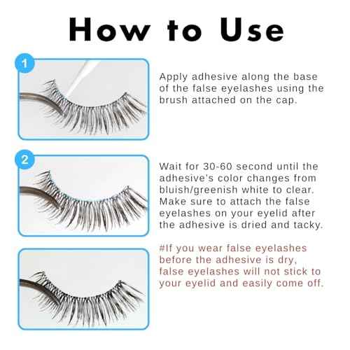 D-UP False Eyelash Glue for Sensitive Eyes, Clear Lash Glue for Eyelash Extensions, Waterproof Eyelash Adhesive for Sweat Resistant & Long Lasting Hold, Medical Grade from Japan, EX 552 Made in Korea