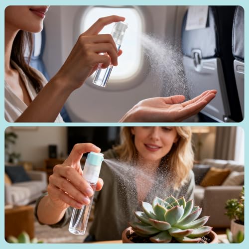 4 Pack Refillable Spray Bottle, Reversible Small Empty Spray Bottle with Fine Mist, Leak Proof - for Cleaning Solutions, Mosquito prevention, Face & Hair Mist - 4pk 1 OZ / 30 ML