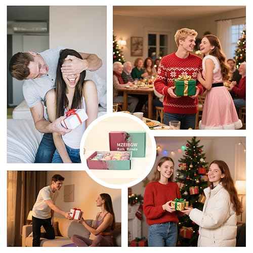 Bath Bombs for Women Mom Kids, 12 PCS Handmade Natural, Spa Relaxing Birthday Gift Set for Her/Him, Women, Girls, Wife, Mother