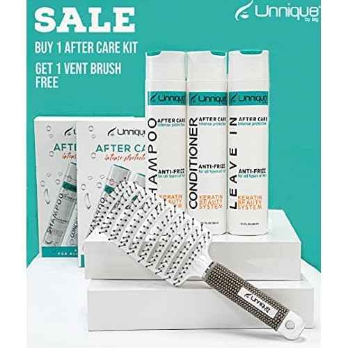 UNNIQUE KBS Hair Care Kit - Repairing Shampoo and Conditioner & Leave-in Treatment After Care Set for Keratin Treated Hair