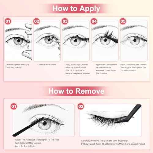 Eyelash Adhesive Remover, Hypoallergenic, Fast Dissolve & Quick Remove Glue for Eyelash Extensions with Less Residues, 5ml Remover for Lash Cluster