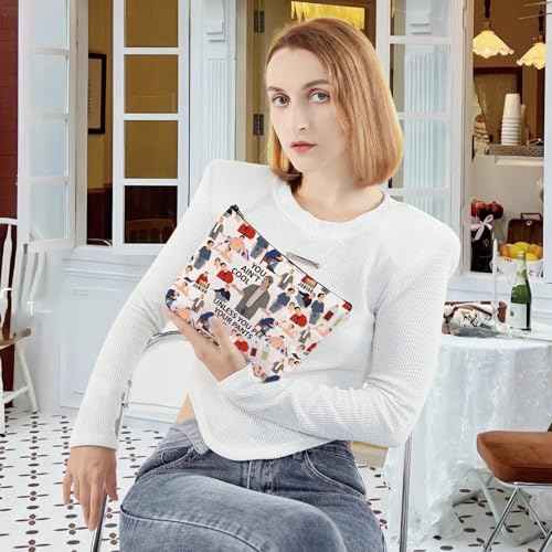 LEVLO Funny Comedy Movie Cosmetic Make Up Bag You Ain't Cool Unless You Pee Your Pants Make Up Zipper Pouch Bag(You Ain't Cool Full)