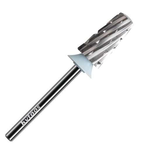 HYTOOS Safety Tapered Nail Drill Bits,4Pcs Uncoated Rounded Top Carbide Nail Bits, 3/32 Two-way Rotate, Manicure Art Accessories Gel Remover (XF,F,M,4XC)