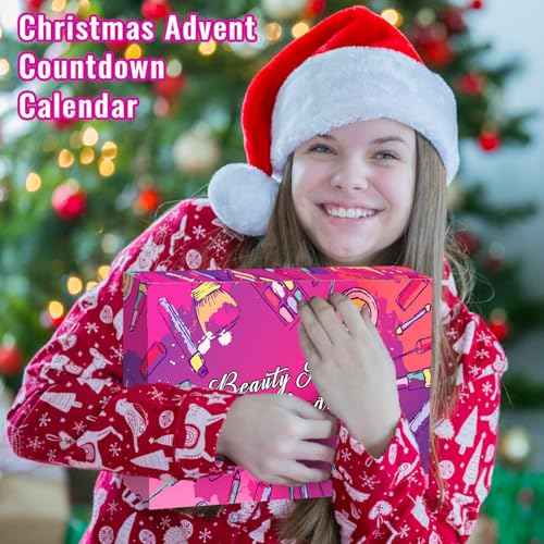 Makeup Advent Calendar 2025 Teen Girls Women Beauty Countdown Calendar Christmas Gifts for Women Teen Girl Trendy Stuff Unique Make up Set Gifts Mascara Lipstick Blush Eyebrow Gel Eyeshadow