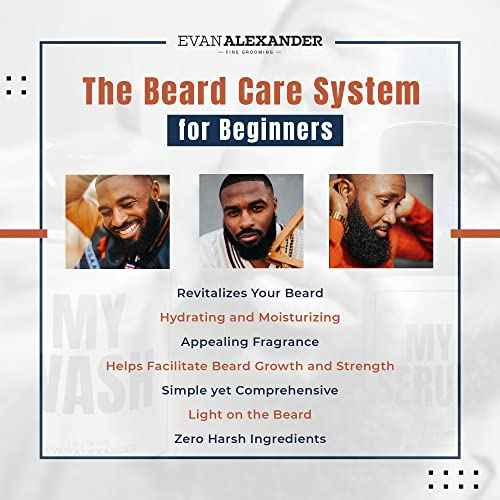 Evan Alexander Grooming MY Beginner¡¯s Beard Kit - Hydrates and Moisturizes - Beard Growth Kit - Simple and Easy Beard Grooming Set - Personal Hygiene Products for Men - Great Fragrance