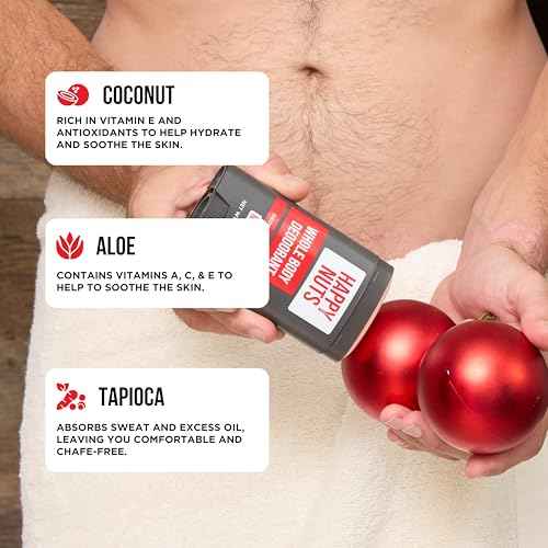 Happy Nuts Whole Body Deodorant for Men - Full Body Odor Control - Ideal for Perfect for Pits, Groin, and More - All Day Confidence - Powerful & Effective Men's Deodorant (Big Wood)