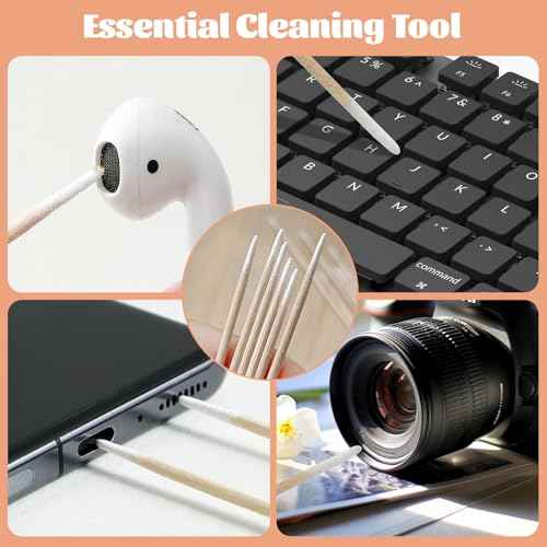 1200PCS Precision Pointed Tips Cotton Swab, 4 inch Microblading Cotton Swabs with Wooden Sticks, Cotton Sticks Applicator for Nail Polish Cleaning, Correcting Makeup Mistakes, Eyebrow, Tattoo,Beauty