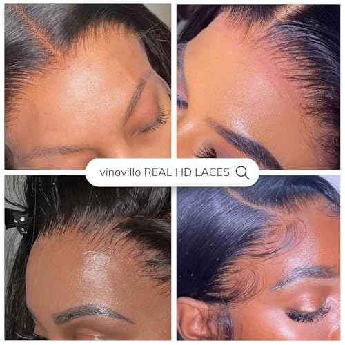 13x6 Skinlike Real HD Lace Frontal Only Body Wave Ultra Thin Invisible Lace Virgin Human Hair Front Pre Plucked Natural Hairline Sew In Frontal Closure Piece 20 Inch Natural Black