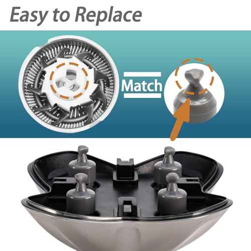 8Pack Pro 4 Head Replacement Blades for Pitbulls Bald Head Razors Gold PRO, Silver PRO, Platinum PRO¡¦ Series, Precision Replacement Blades for Head, Face, and Body Grooming.