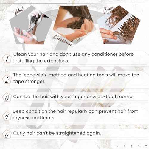 Hetto Curly Tape in Hair Extensions Human Hair Black Wavy Tape in Hair Extensions Invisible Curly Tapes Hair Extension #1 Jet Black 14Inch 50G