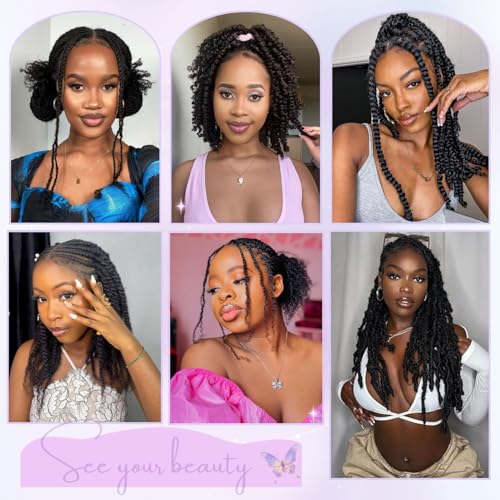 Afro Kinkys Bulk Human Hair 30g/Pack for Mini Twist, Braiding Hair for Dreadlocks, Loc Repair, Dreadlock Extensions Human Afro kinkyhair Bulk for Twists Natural Black 22 Inch
