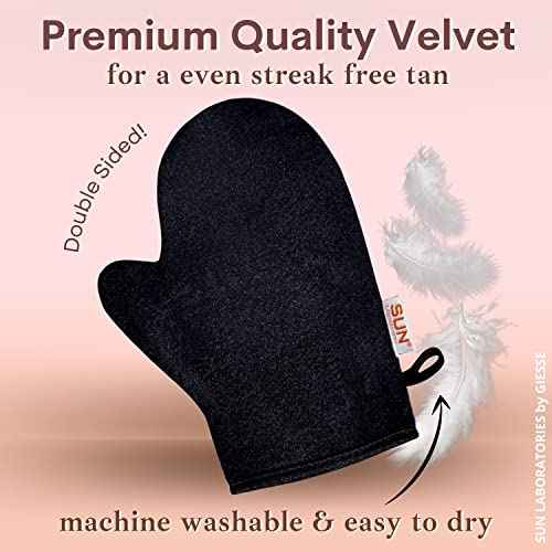 Sun Laboratories Self-Tanning Ultra Dark Sunless Tanning Lotion and Mitt for a Golden Glow - Dark - 2 Pack 8 fl oz Bottles + Mitt