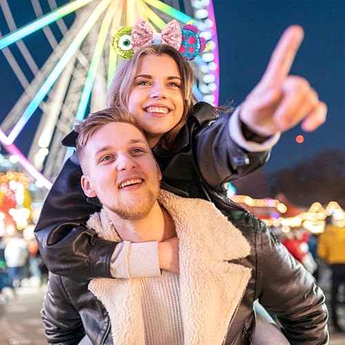 MADO Mike James mouse ears headband for women adults kids,Park mini ears headbands for women kids girls (monster-a)