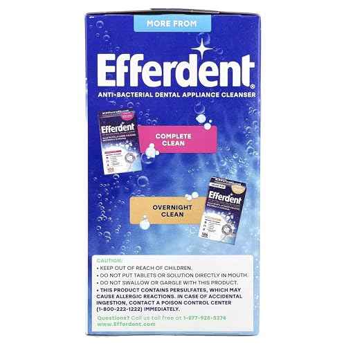 Efferdent Retainer Cleaning Tablets, Denture Cleaning Tablets for Dental Appliances, Minty Fresh & Clean, 90 Count. (Pack of 5)