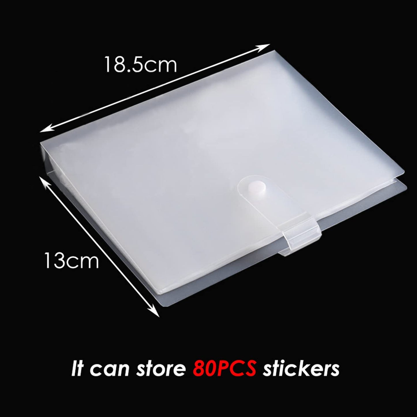 Large Nail Art Sticker Storage Album, 80 Slot Binder Organizer, Big Nail Decal Holder for Desk