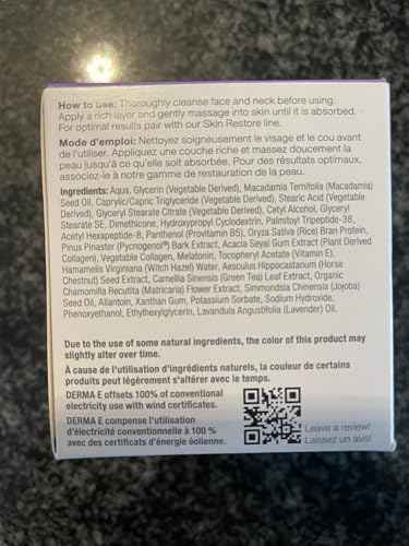 Derma E Advanced Peptides and Vegan Flora-Collagen Night Moisturizer – Hydrating Topical Facial Cream Improves Elasticity and Reduces Appearance of Lines and Wrinkles, 2 Oz