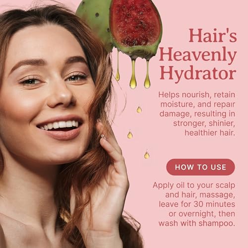 Bella Terra Oils - Prickly Pear Seed Oil 2oz - The Essence of Prickly Pear Cactus, A Haven of Vitamin A & Magnesium, an Elegant Addition to Your Routine