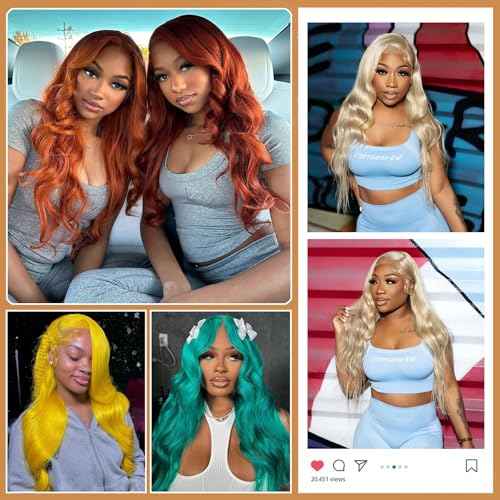 613 Bundles Human Hair Body Wave 18 18 18 inch Blonde Human Hair Bundles 100% Unprocessed 12A Brazilian Virgin Human Hair 3 Bundles 613 Human Hair Weave Extensions