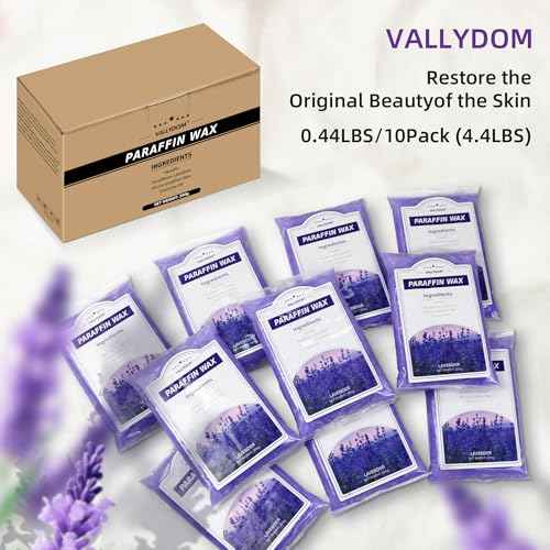 Paraffin Wax Refills, 10 Pack 200g Lavender Scented Paraffin Wax Blocks for Paraffin Bath, Paraffin Wax Machine Refills for Hand Feet Dry Skin,Rrelieves muscle fatigue, Hydration and nourish