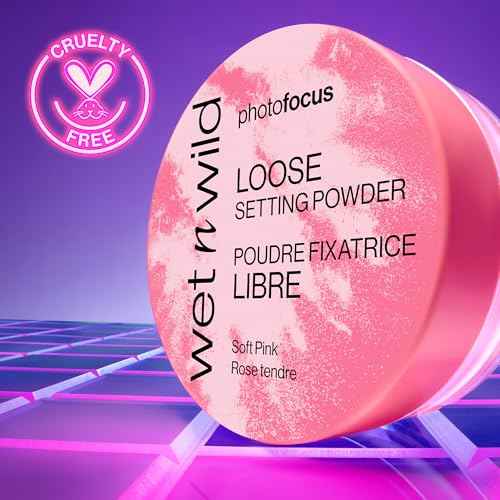 wet n wild Photo Focus Loose Setting Powder, Lightweight Silky Formula, Radiant Tint for a Luminous Glow, Blurring & Oil-Control Finish, Long-Lasting Makeup Setting Powder, Cruelty-Free - Soft Pink