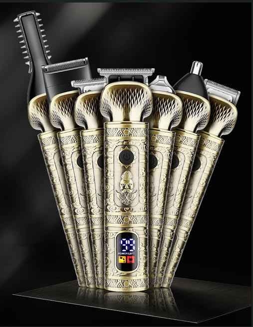 Men's 7 in 1 Beard Trimmer & Hair Clipper, Cordless Rechargeable Grooming Kit