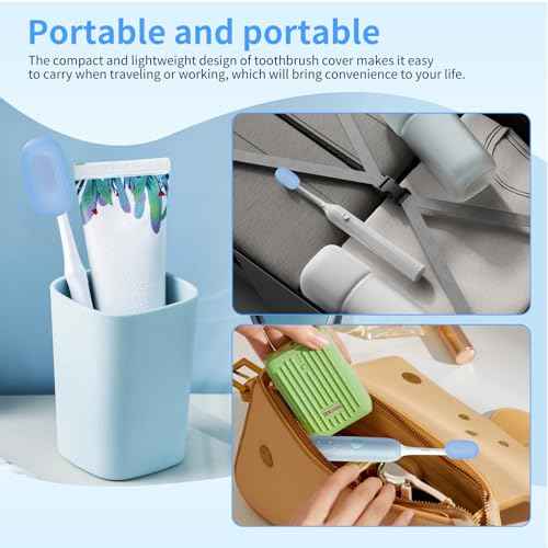 6 Pcs Toothbrush Covers Toothbrush Covers Caps£¬Replaceable Electric Toothbrush Head Cover Silicone Toothbrush Protector Cap for Household Travel, Bathroom, Gym£¬Camping