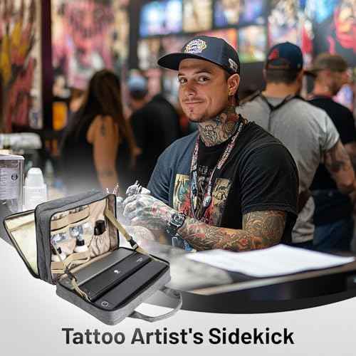 Phomemo Tattoo Bag - Tattoo Travel Case and Carrying Bag for Stencil Printer and Equipment, Compatible with Phomemo M08F / TP81 / TP31 Thermal Printer, Grey (BAG ONLY)