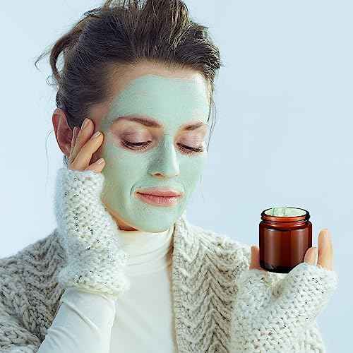 Norme 120 Pcs 4 oz Glass Jars with Lids Leakproof Round Airtight Empty Cosmetic Jars with Inner Liners Lid for Storing Lotions Powder Ointments Candle Making Tins (Black,Amber)