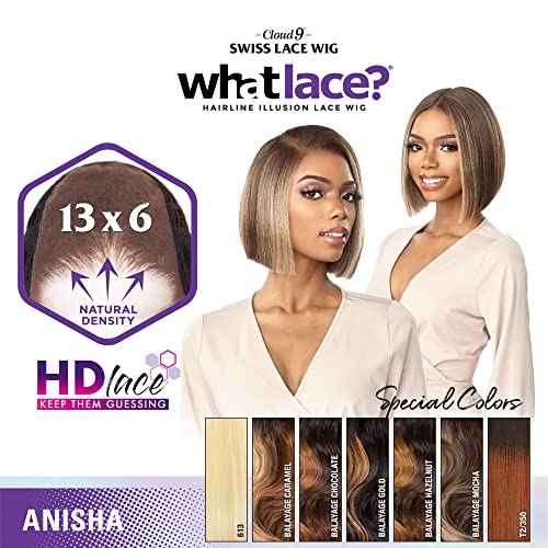 Sensationnel What lace 13x6 wigs - anisha lacefrontal hand tied glueless synthetic with natural density preplucked hairline (BALAYAGEMOCHA)