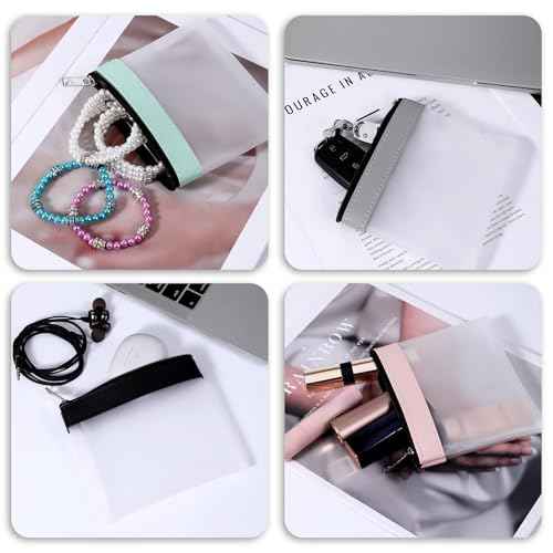 4 PCS Multicolor Strawberry Pattern Small Makeup Bag, 4.9x4.5 Inch, 4 Count, Cosmetic Bags, Zipper Closure, Female, Synthetic, Pouch