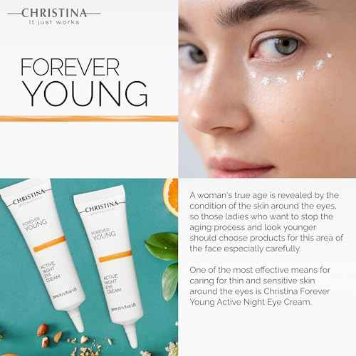 -CHRISTINA- Forever Young Active Eye Night Cream with Retinol | Avocado Oil Eye Cream | Rejuvenates, Moisturizes, and Nourishes the Skin 30ml