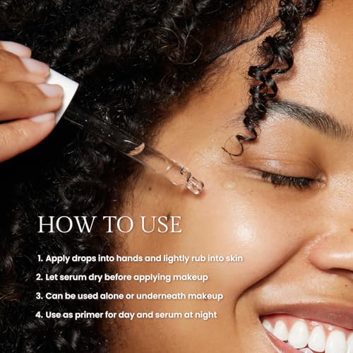 OFIR Barrier Drops Hydrating Primer Serum for Women | Brightening Vitamin C Face Serum with Lumi Vegan Texture | Lightweight Skin Enhancer for Daily Glow | Daily Base Primer | 1 FL OZ Bottle