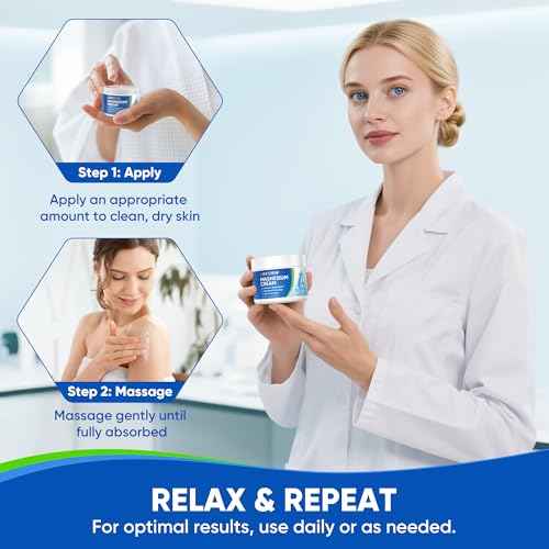 Calming Magnesium Cream for Sleep - Soothing Topical Lotion for Legs, Feet & Body - Infused with Natural Herbal Extracts - 4.2oz / 120ml (Pack of 1)
