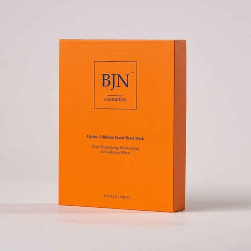 BJN Cosmetics Luxury (5pack) Hydro Cellulose Lotion Facial Sheet Masks for Skin Care & Beauty - Natural Ingredients for Deep Hydration, Moisturizing, Rejuvenation, and Radiance