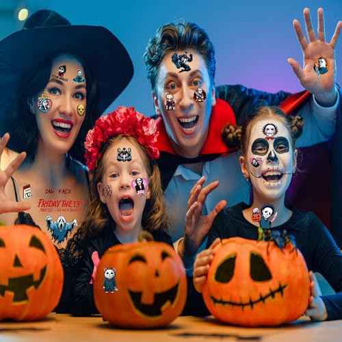 Halloween Temporary Tattoos,10 Sheets Halloween Tattoo Stickers,5 Different Halloween Themes for Boys and Girls, Halloween Gifts Party Supplies Favors Holiday Decorations