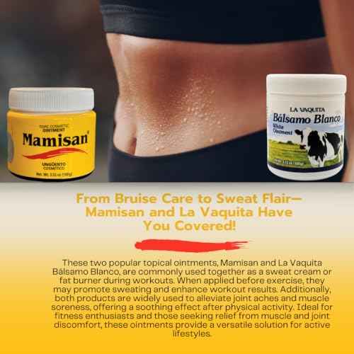 Cosmetic Ointment & La Vaquita B?lsamo Blanco (3.52 oz Each) for Sweating, Fat Burning, Joint Relief, and Muscle Recovery